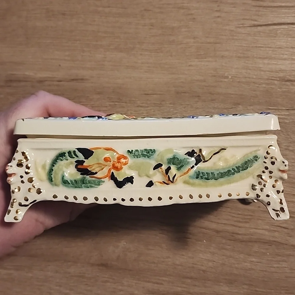 Ceramic jewelry Trinket container